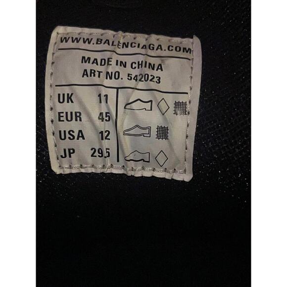 Balenciaga Men\'s Yellow & Grey Track Sneakers Size 12